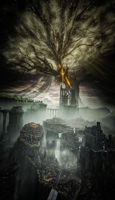 an image of a fantasy castle in the sky