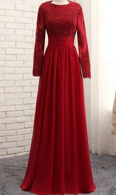 Muslim wedding dress party, long-sleeved silk tulle dress with a red skirt at the end of the night evening gown