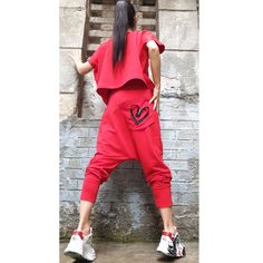 "Everyday Loose Cotton Red Set🤩 Extravagant designs and high quality fabrics. The item from the pictures is size S For more information feel free to ask questions. Material &Care Cotton and elastane Machine wash 30oC Hand wash at low temperatures Do not machine dry Medium hot iron Sizing We make sizes from xs to 5xl as well as customized measures.So don't hesitate to contact us and make one for you. 🛫🎁Shipping🎁 🛬 STANDARD SHIPPING Europe : 6-8 business days USA&Canada : 8-10 busines Baggy Red Harem Pants With Pockets, Red Baggy Harem Pants With Pockets, Baggy Red Cotton Harem Pants, Red Baggy Cotton Harem Pants, Red Cotton Baggy Harem Pants, Red Stretch Harem Pants, Red Stretch Cotton Harem Pants, Stretch Red Harem Pants, Casual Red Sets With Pockets