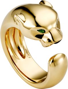 CRB4085900 - Panthère de Cartier ring - Yellow gold, onyx, tsavorite garnet - Cartier Cartier Panther, Panther Ring, Vogue Jewelry, Cartier Panthere, Tsavorite Garnet, Cartier Jewelry, Couple Jewelry, Luxury Rings, Cartier Love