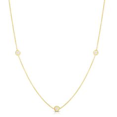 18K Gold Necklace with 3 Diamond Stations Roberto Coin Jewelry, 18k Gold Necklace, Roberto Coin, Primary Color, 18k Gold, Jewelry Accessories, Gold Necklace, Coin, Diamonds