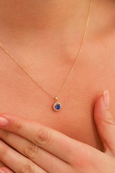 14K Gold Sapphire Necklace, Handmade Sapphire Pendant, 14K Solid Gold Engagement Necklace, Dainty initial Oval Sapphire Pendant, Summer Jewelry, 14K Gold Chain Necklace, Birthday Gift, Christmas Gift, Solid Gold Necklace, Valentine's Day Gift "Material: SOLİD GOLD (No Gold Filled Or No Gold Plated)" "KARAT: 14K (585) "Pendant Length: 11,9 MM "Pendant Width: 8,0 MM "Available Gold Color: (Yellow Gold, White Gold, Rose Gold) "The certificate will be sent with the product. "SAPPHIRE This is a vibrant navy blue colored lab sapphiresimulator, a very elegant and wearable necklace with excellent clarity and sparkle. The natural navy blue with the top color are mostly from the Colombian Muzo mine, with a huge price tag. But you can get the same look much cheaper with our lab stone. "Sapphire Neckl Single Gem Necklace, Gold Necklace Blue Stone, Dainty Sapphire Necklace, Blue Gold Necklace, Blue Sapphire Necklace Gold, Real Gold Necklace For Women, Sapphire Jewelry Stamped 14k For Gift, Elegant Yellow Gold Birthstone Necklace Stamped 14k, Elegant 14k Stamped Yellow Gold Birthstone Necklace