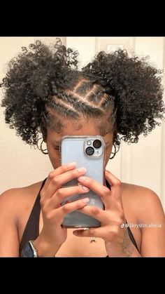 Jamaican Hairstyles For School, Nice Hairstyles, Painting Butterfly, Natural Hair Bun Styles, Curly Hair Videos, Protective Hairstyles For Natural Hair, Braided Styles, Natural Hairstyle