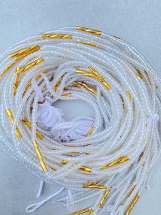 Free shipping Elegant Round Beads Waist Beads For Party, Elegant Round Waist Beads For Parties, Elegant Gold Polished Waist Beads, Gold Waist Chain With Round Beads For Party, Elegant Party Waist Beads With Polished Beads, Elegant Colorful Waist Beads For Party, Elegant Gold Beaded Waist Chain, Elegant Colorful Party Waist Beads, White Waist Beads With Gold Detail