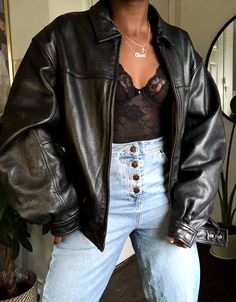 100% genuine leather // fits S-L best Leather Fits, Looks Pinterest, Leather Jacket Outfits, Looks Street Style, Night Out Outfit, Mode Inspo, Outfit Inspo Fall