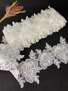 "Delicate Venise Lace Trim in  for İvory lace trim Bridal, Victorian, Sashes, Home Decor, belly dancer,  lace, lace trim,  white Cotton Lace Trim, cotton crocheted lace trim, vintage style lace trim, wide French lace, floral lace edge, heirloom lace,  Use for clothing, neckline, shoulder belt, pillowcase, dresses, gifts, bags decoration, party dress, curtains, skirt bottoming, home decor and other projects you could imagine. For more quantity, please feel free to convo me for custom listing Widt Embroidered White Lace For Ceremony, White Lace Trim For Wedding, Elegant Embroidered White Trims, Elegant White Embroidered Trims, White Embroidered Lace For Wedding, White Embroidered Lace For Bride, Lace Bridal Belt For Ceremony, White Lace Bridal Accessories, White Fitted Lace Bridal Belt