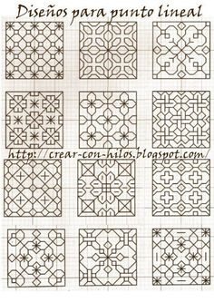 the different patterns used in this pattern are shown on top of each other, and below