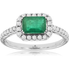 Royal 14K White Gold Emerald & Diamond Free Form Ring - 1.33 Carat Total Gem Weight Freeform Ring, Emerald Diamond Ring, Diamond Free, Luxurious Design, Royal Jewelry, Emerald Diamond, Center Stage, White Gold Diamonds, Types Of Metal