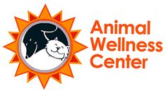 an animal health center logo with the words animal wellness center on it's side