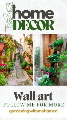 an advertisement for a flower shop with pictures of flowers and plants on the front cover