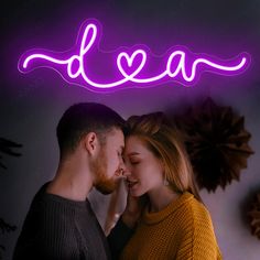 Valentine Neon Sign Custom Neon Name Sign Love Led Light purple Love Led Light, Neon Sign Name, Neon Name Sign, Custom Neon Lights, Love Neon Sign, Family Wall Decor, Valentines Sign, Wedding Neon Sign, Neon Wedding