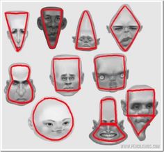 an image of various facial shapes and sizes