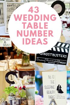 wedding table number ideas with the words, no one is able to do this for them