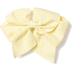 Our festive girls' hair bows add the same panache as our pajamas, yet in a fun-sized package! The perfect stocking stuffer or holiday gift to ornament the sweet noggin of your favorite holiday angel. Size: 6.5" length x 6" width | Petite Plume | Large Hair Bow, (Yellow Gingham, One Size) | Maisonette collects the best children’s products from around the world (unlike Zulily, Etsy, The Tot, Farfetch Kids, Childrensalon, Crate and Kids, Kohls, Wayfair, Buy Buy Baby, Nordstroms, Mini Boden, J.Crew Factory, or PotteryBarn Kids), creating a curated shopping experience for you. Think of us as your shortcut to fashion for litte ones! Princess Courtney, Large Hair Bow, Holiday Angel, Large Hair Bows, Yellow Gingham, Yellow Bow, Fun Sized, Perfect Stocking Stuffers, Buy Buy