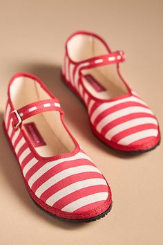 Mary Jane Flats by ViBi VENEZiA in Red, Women's, Size: 40, Cotton/Leather/Rubber at Anthropologie Italian Summer Aesthetic, Candles For Sale, Italian Summer, Mary Jane Flats, 50 Fashion, Good American, Summer Aesthetic, Leisure Wear, Shoe Shop