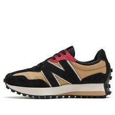 New Balance 327 'Chinese New Year - Black Workwear' U327CNP (SNKR/Retro/Casual/Unisex) Black Workwear, Black New Balance, Sneaker Outfits, New Balance 327, Black Running Shoes, Professional Women, Sneakers Outfit, Black Khakis, Casual Black