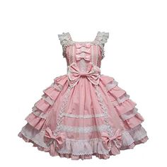 PRICES MAY VARY. HIGH QUALITY:Our garments choose the best fabric natural cotton to ensure the good feeling.It is a great dress for school girl or adult women Lolita Sleeveless Ruffle Flower School Girl Dress Classic Lolita Fancy Dress This dress is designed with puff sleeves,lovely pleated side decoration and big bow knot waistband .The dress is made of cotton which is smoothly to wearing .The bubble skirts are extremely light and poofy , comfortable Before order, please refer to the Following Princess Cosplay, Princess Skirt, Princess Costume, Maid Dress, Sweet Lolita, Kawaii Clothes, Lolita Dress, Melanie Martinez, Lolita Fashion