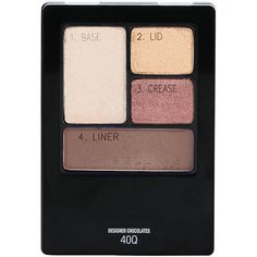 This eyeshadow makeup quad boasts extraordinary color thanks to ultra-blendable jet-milled pigments. Delivers a silky finish that lasts up to 12 hours. Ophthalmologist tested. Step 1. Apply base color all over the eyelid up to the eyebrow. Step 2. Sweep lid color from the eyelash line to eye crease. Step 3. Apply contour color to the eye crease and blend. Step 4. Create definition along the lash line with liner color. Color: 40Q Designer Chocolates. Soft Summer Makeup, Maybelline Eyeshadow, Eyeshadow Quad, Revlon Super Lustrous, Maybelline Makeup, Purple Eyeshadow, Cream Lipstick, Moisturizing Lipstick, Eyeshadow Pallets