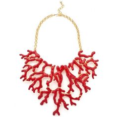 Red Coral Jewellery, Red Coral Necklace, Plastic Crafts, Coral Jewelry, Coral Necklace, Glue Gun, Bib Necklace, Kenneth Jay Lane, Red Coral