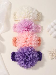 4pcs/Pack Solid Color Chiffon Flower Baby Headbands Love Valentine Multicolor    Polyester Plain    Baby Supplies, size features are:Bust: ,Length: ,Sleeve Length: Chiffon Hair, Solids For Baby, Chiffon Flower, Baby Flower, Baby Hair Accessories, Chiffon Flowers, Baby Supplies, Flower Decor, Baby Hair