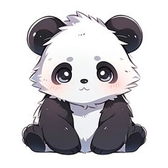 Cute Kawaii Panda Sticker Panda Sketch, Chibi Panda, Cute Panda Drawing, Aesthetic Art Anime, Panda Artwork, Cute Panda Cartoon, Arte Aesthetic, Panda Illustration, Panda Drawing