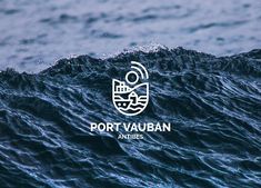 the logo for port vaubaan antibes is displayed on an ocean wave