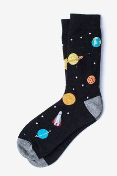 I Need My Space Sock Donut Socks, Space Socks, I Need My Space, Aesthetic Socks, Vans Socks, Planets And Stars, Unique Socks, Retro Robot