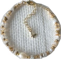 Handmade Cream Pearl Bracelet With Round Beads, Beige Beaded Bracelets With Tiny Round Beads, Beige Beaded Bracelet With Tiny Round Beads, Adjustable Pearl Beaded Bracelets, Adjustable Pearl Beaded Bracelet, Adjustable White Pearl Bracelet With Beaded Chain, Handmade Cream Pearl Beaded Bracelets, Adjustable Cream Pearl Beaded Bracelets, Adjustable Cream Pearl Beaded Bracelet