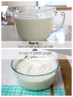 how to make homemade yogurt in a glass bowl with instructions for making it