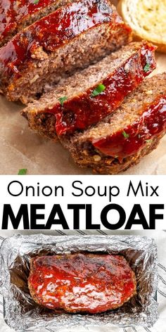 Meatloaf in a pan.