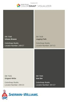 the color scheme for sherylin williams's new paint colors, which are available in