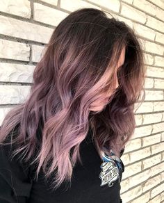 Faded Hair Color, Brown Ombre Hair Color, Lavender Hair Colors, Pink Ombre Hair, Purple Ombre Hair, Brown Ombre Hair, Blond Balayage, Dusty Lavender, Lilac Hair