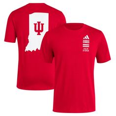 Show your excitement for Indiana Hoosiers baseball in vintage style by picking up this Reverse Retro 2 Hit T-shirt. Crafted by adidas, it features eye-catching graphics on the front and back that take inspiration from the look your Indiana Hoosiers wear on the field. This tee's classic design and comfortable cotton fabric make it the perfect option when your outfit needs a boost of team spirit. Adidas Logo T-shirt For Sports Season, Adidas T-shirt With Logo For Sports Season, Adidas Graphic Print T-shirt For Sports Events, Adidas Three Stripes Tops For Sports Events, Adidas Tops For Sports Events With Three Stripes Branding, Adidas Tops For Sports Events With Three Stripes, Casual Adidas Tops For Sports Events, Collegiate Tops With Three Stripes For Streetwear, Adidas Logo T-shirt For Sports Events