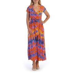 This Perfect plus size wrap dress has an Slinky Fabric Ensures Youll Never Be Stuck Wondering What To Wear Again. Size: 1X. Color: Blue. Gender: female. Age Group: adult. Spring Fitted Faux Wrap Maxi Dress, Multicolor Summer Wrap Dress, Multicolor V-neck Wrap Dress For Summer, Bohemian Multicolor Wrap Dress, Fitted Multicolor Wrap Dress For Summer, Summer Maxi-length Rayon Wrap Dress, Summer Maxi Wrap Dress In Rayon, Casual Maxi Length Wrap Dress With Tie Waist, Casual Wrap Maxi Dress For Spring