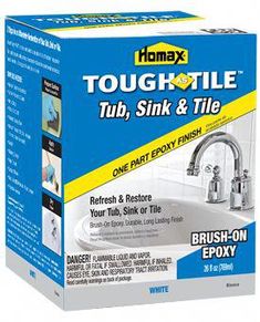 a box of tough tile tub, sink and tie