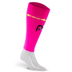 These bright pink calf compression sleeves aren't just a fun addition to your workout attire, they're a smart way to improve visibility when running, walking, or cycling out on the road. Our graduated compression calf sleeves are the best on the market, period. The beauty of PRO Compression's calf compression sleeves is that they offer many of the same performance benefits of our industry-leading Marathon Socks, like improved circulation and faster recovery. At the same time, there's the added c Pink Breathable Fitted Socks, Pink Stretch Breathable Socks, Pink Breathable Stretch Socks, Sporty Stretch Pink Socks, Sporty Pink Socks For Sports, Sporty Pink Sports Socks, Breathable Pink Workout Socks, Pink Breathable Workout Socks, Pink Knee-high Sports Socks