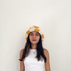 ✮ This checkered bucket hat was designed with the desire to create a funny, young and free street style. ❤️ ✮ Goes with any outfit and looks great whatever the season. ✮ Like my other products, this checkered bucket hat is also carefully knitted. ✮ Crochet yellow and cream checkered bucket hat is completely handmade and is 100% cotton.  ✮ Excellent gift checkered bucket hat for men and women. ✮✮ If you want to mix different colors and design a special hat for yourself, you can choose a color fro Trendy One Size Fits Most Bucket Hat, Trendy Crochet Cap, Trendy Crochet Cap Hat, Trendy Cotton Bucket Hat For Winter, Trendy White Crochet Hat, Trendy White Crochet Hat One Size Fits Most, Trendy Crochet Hat With Short Brim, Trendy Handmade Cotton Bucket Hat, Trendy Handmade Hats