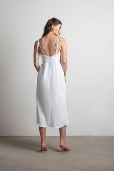 Cherish This Moment Wrap Midi Dress in Ivory - $64 | Tobi US Tie Back Midi Dress With Fitted Bodice For Brunch, Sweetheart Neckline Midi Dress With Straps For Date Night, Midi Dress With Sweetheart Neckline For Date Night, Straight Neckline Dress With Tie Back For Date Night, Sundress With Sweetheart Neckline For Brunch, Midi Length Dresses With Straps For Brunch, Fitted Bodice Midi Dress With Tie Straps For Brunch, Elegant Knee-length Suspender Dress With Adjustable Straps, Sundress Midi Dress With Tie Straps For Date Night