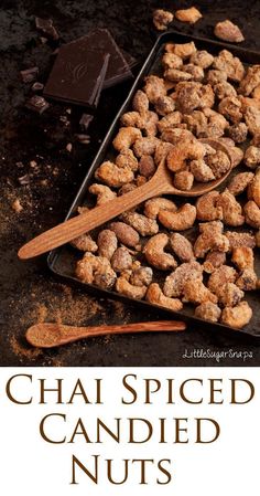 the cover of chai spiced candied nuts