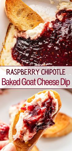 raspberry chipotle baked goat cheese dip is the perfect appetizer for any party