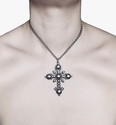 The Renegade Cross Necklace 🖤 It's a bold statement piece, a whisper of defiance, and a symbol of strength forged in stainless steel. 🖤 Stainless steel circle link chain with a large silver cross: A timeless symbol, reinterpreted with modern edge, reflecting your unique perspective on faith and individuality. 🖤 Only one available as I like to make one of a kind pieces so that you have a unique, standout, rare, special piece that you can't find anywhere else. 🤍 Only one available as I like to Symbolic Metal Cross Necklace, Gothic Stainless Steel Silver Chain Jewelry, Gothic Jewelry With Cross Pendant And Adjustable Chain, Gothic Jewelry With Adjustable Chain And Cross Pendant, Gothic Stainless Steel Cross Pendant Jewelry, Nickel-free Metal Cross Pendant Jewelry, Symbolic Stainless Steel Cross Necklace, Silver Cross Metal Jewelry, Gunmetal Cross Metal Jewelry