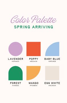 the color scheme for colors palette spring arrival