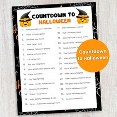 a printable halloween count down to halloween