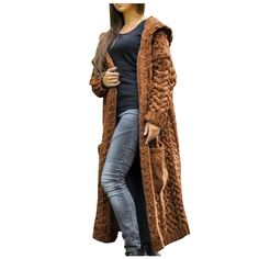 PRICES MAY VARY. plush fleece zipper casual coat top women's classic-fit long-sleeve quarter-zip fleece pullover jacket womens fuzzy fleece open front hooded cardigan jackets sherpa outerwear coats with pockets womens fleece jacket button down shacket casual sherpa cropped coats warm outwear with pockets womens winter coats fleece turn-down collar button down long sleeve sherpa jackets with pockets women's plaid sherpa fleece zip sweatshirt long sleeve 2023 winter women's fuzzy fleece hoodies sw Cardigans Crochet, Hooded Sweater Coat, Blazer Casual, Top Plus Size, Cardigan Long, Sweater Coat, Long Sweaters Cardigan, Hooded Cardigan, Cable Knit Cardigan