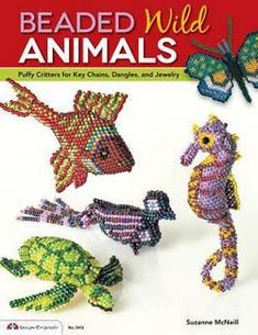 beaded wild animals puffy patterns for key chains, beads and jewelry