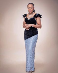 Beautiful silver lace mixed with velvet for that your upcoming occasion or event, suitable to engagement, African wedding party, bridesmaids outfits, engagement ceremony, owanbe, Nigerian wedding party etc. Kindly send in your measurements for a perfect fit. Dress Length Bust Waist Shoulder to navel Hips Shoulder to knee Back/shoulder Happy shopping 🛍. Lace Evening Dress For Wedding, Elegant Black Evening Dress For Wedding Guest, Elegant Lace Dress For Prom Season Party, Evening Velvet Wedding Dress, Elegant Evening Lace Gown, Velvet Evening Dress For Wedding, Velvet Evening Dress For Wedding And Prom Season, Glamorous Velvet Gown For Gala, Glamorous Velvet Prom Dress