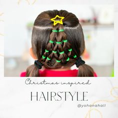 Follow the link to watch the step by step tutorial! Grinch Inspired Hairdos, Hairstyle Idea, Christmas Hairstyles, Hairstyle Tutorial, Christmas Hair, Toddler Hair, Food Cravings, Hair Tutorial, Ariel