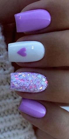 From Idea nails Summer Nail Ideas, Broken Nails, Colorful Nails, Glitter Gel Nails, Nails Design With Rhinestones, Cute Gel Nails, Short Acrylic Nails Designs