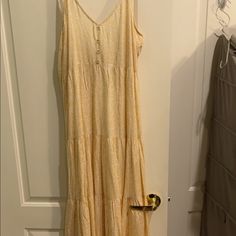 Yellow Floral Dress. Hits About Below Knee On Me (5’10). Never Worn (Chest Was Too Large) Tie Detail On Back. Stretchy Material. Good For Summer Or Spring. Yellow Cotton Maxi Dress For Day Out, Yellow Flowy Maxi Dress For Daytime, Casual Flowy Yellow Maxi Dress, Flowy Yellow Maxi Dress For Daytime, Casual Yellow Flowy Maxi Dress, Yellow Cotton Maxi Dress For Brunch, Yellow Sundress Maxi Dress For Daytime, Yellow Sundress Maxi For Daytime, Summer Yellow Maxi Dress For Daywear