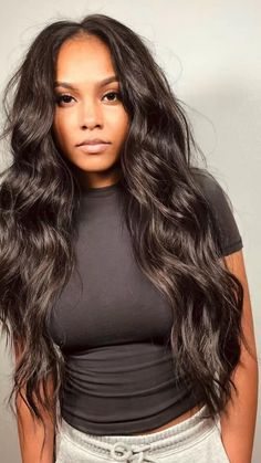 Wavy Weave Hairstyles, Messy Wavy Hair, Hair Laid, Hair Crush, Relaxed Hair, Hair Life, Love Hair